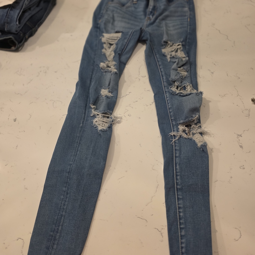 Distressed Blue Jeans for Women